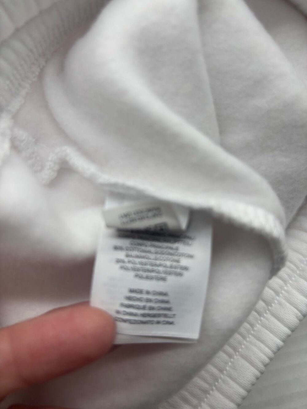 FILA women's Fleece Joggers, White, Sz. L - Picture 6 of 11